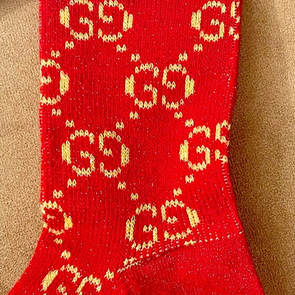 Gucci Red and Gold Socks - Picture 2 of 2